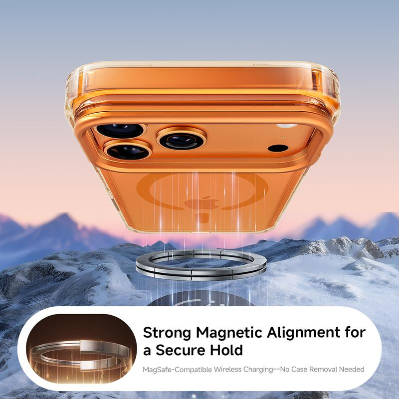 MAGICJOHN Iphone 17/17 Air/16/15 Pro Max Kickstand Case – Multi-Angle Adjustable Lens Stand with Raised Camera Protection