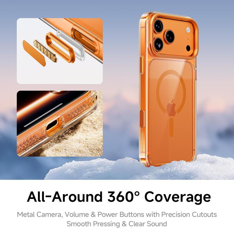 MAGICJOHN Iphone 17/17 Air/16/15 Pro Max Kickstand Case – Multi-Angle Adjustable Lens Stand with Raised Camera Protection