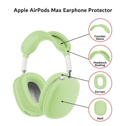 Silicone Earphone Protector Case for Apple Airpods Max Headphones, Dustproof Shockproof Headset Cover, Durable Protective Shell