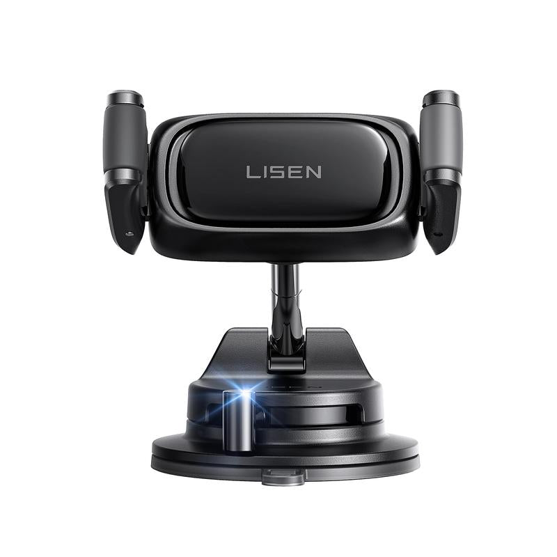Lisen Maxfit Car Phone Holder Universal Phone Holder, 360-Degree Rotating Phone Mount (Upgraded Clip for Easy Attachment and Removal), Suitable for 4-7 Inch Smartphones Such as Iphone, Samsung, Google, and Nokia