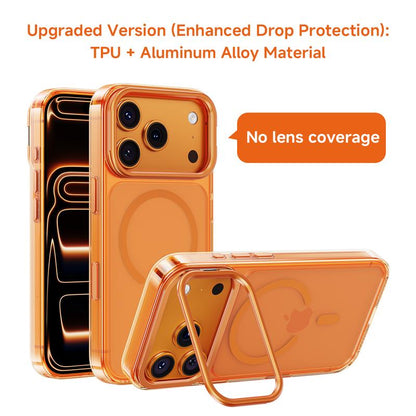 MAGICJOHN Iphone 17/17 Air/16/15 Pro Max Kickstand Case – Multi-Angle Adjustable Lens Stand with Raised Camera Protection